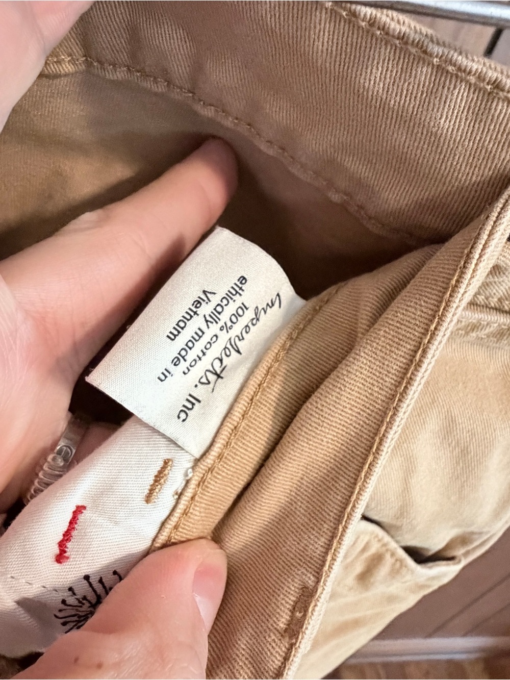 Imperfects Utility Chino Shorts Men’s 32 Tan Khaki Workwear 7” Inseam - Picture 4 of 6